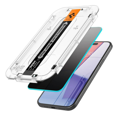 Vidrio Templado Privacy Spigen Ez Fit Para iPhone 15 Pro Max