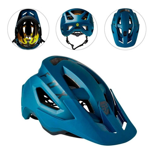 Capacete Fox Speedframe Azul Escuro Com Mips Ciclismo 21