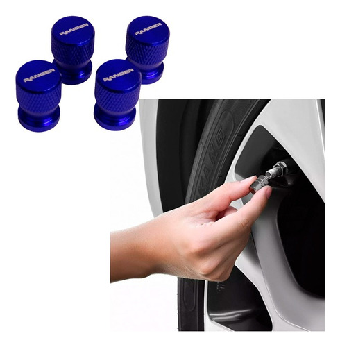 Tapones De Válvula De Aire Para Llantas Azul Ford Ranger  