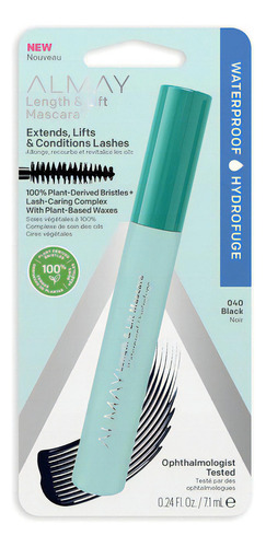 Mascara de pestañas Almay length & lift WP para Ojos Sensibles tono Black 7.1 ml