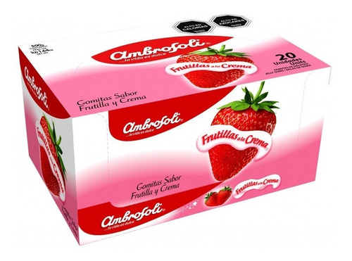 Gomitas Ambrosoli Frutillas Con Crema Caja 20 Unidades