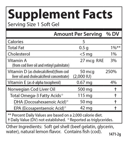 Carlson Labs Solar D Gems Vitamina D3 2000 Ui 120 Softgels
