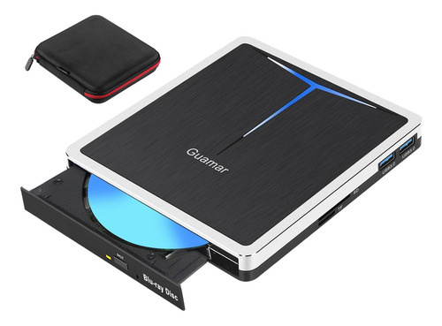 Guamar Externa Blu Ray Drive, Usb C Blu Ray Burner Portátil