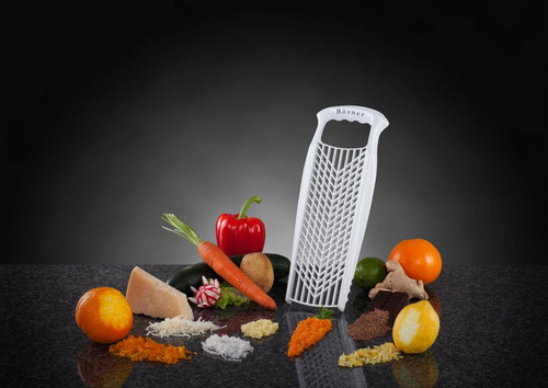 Rallador De Verduras Fino Grueso 2 En 1 Borner Reibe Power Color Blanco