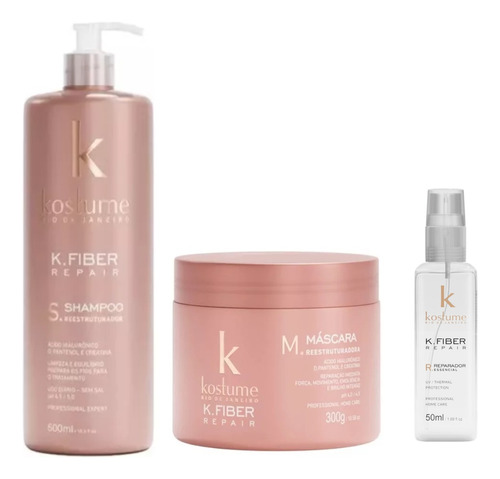 Kit Kfibber Shampoo Y Mascara+ Reparador De Puntas Nutrición