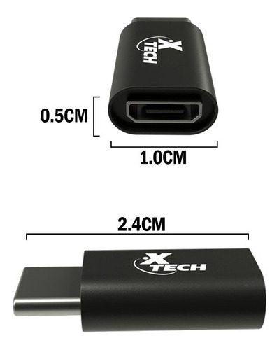 Adaptador Xtech Xtc-526 Micro Usb A Usb Tipo C Css Negro
