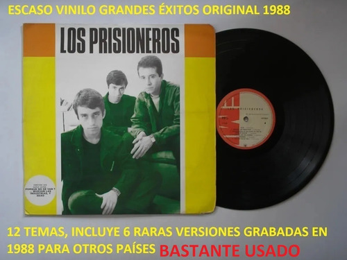 Vinilo Los Prisioneros Grandes Éxitos 1988 Emi Latinoamérica