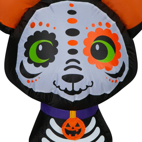 Inflable De Halloween De Perrito Catrina De 107cm Con Luz