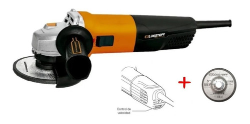 Amoladora angular Lüsqtoff AML1010-8 de 50 Hz color naranja 1010 W 220 V + accesorio