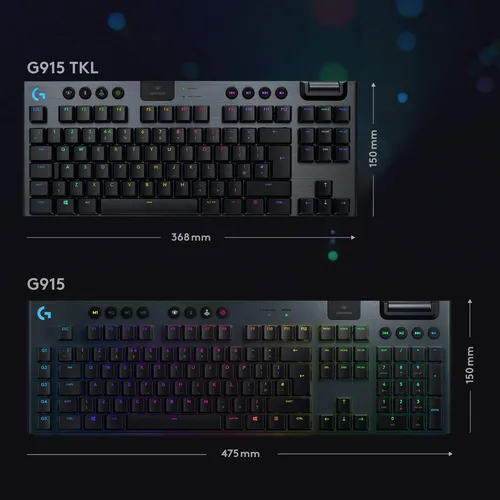 Teclado Mecánico Gaming Logitech G915 Tkl Inalámbrico Rgb