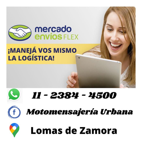 Imagen 1 de 10 de Mensajería En Moto Motomensajería Mercado Envíos Flex Caba