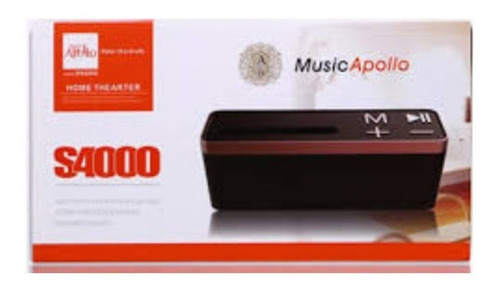 Caixa De Som Apollo S4000 Bluetooth Portátil Radio Micro Sd