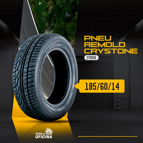 Kit 2 Pneus 185/60r14 80p Crystone Astra Uno Gol Remold