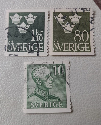 Sello Postal - Suecia - 1948 Oscar V Y Dinastia Vasa