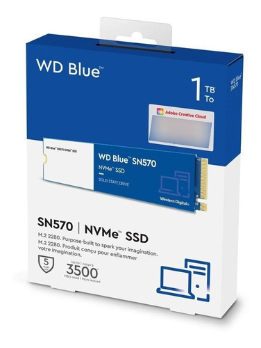 Disco Ssd Wd Blue 1tb Sn570 Nvme 3500 Mb/s