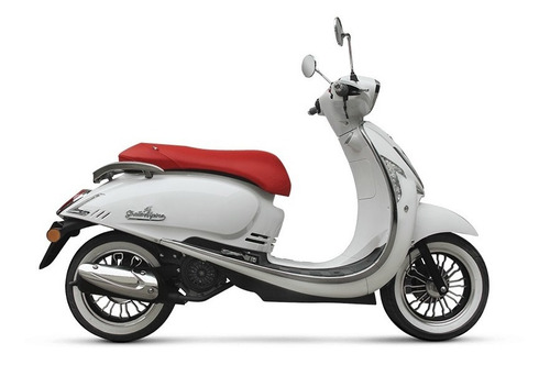 Imagen 10 de 15 de Scooter Strato Alpino 150 Blanco Retro Automatico Solodni