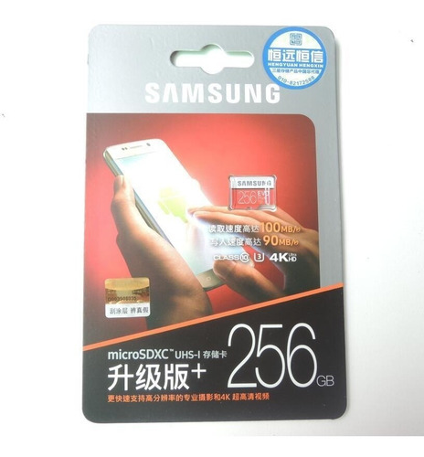 Cartao Samsung Evo Plus Micro Sdxc 100mb/s 256gb Lacrado Org