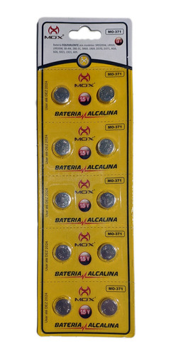 Bateria Mo 371 Lr920 171 Cartela 10 Un Mox Alcalina