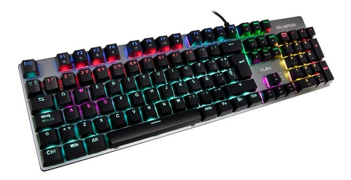 Teclado Mecanico Gamer Alambrico Usb Rgb Alba Balam Rush