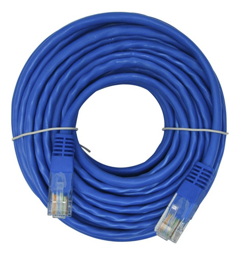 Cable De Red Para Internet 5e 20 Metros Azul Rj45 Categoria