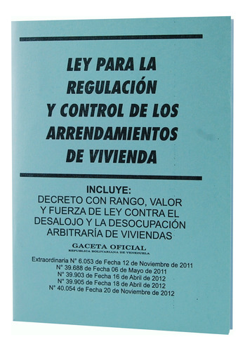 Ley Para Regulacion Y Control De Los Arrendamientos Vivienda