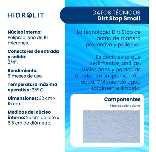 Imagen 3 de 5 de Repuesto Filtro Pack Dirt Stop Small