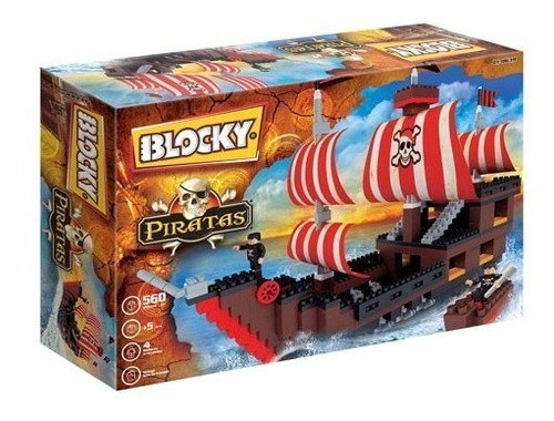 Blocky Barco Pirata 560 Piezas Calidad Rasti