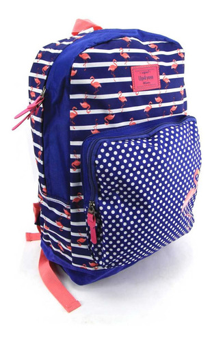 Mochila Flamingo Up4you Costas Juvenil Luxcel Ms45576up-az