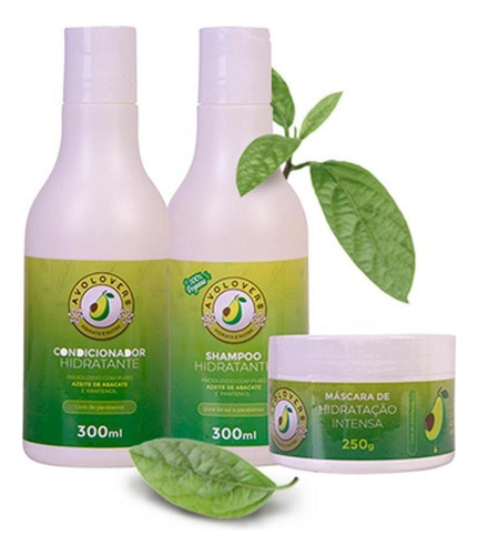  Kit Shampoo + Condicionador + Máscara Azeite De Abacate