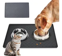 Comprar Tapete Para Comida De Perro, Estera De Alimentación Para Mascotas, Estera Lavable De Silicona Para Mascotas Para Evitar Derrames De Comida Y Agua, Estera Plegable Para Mascotas, 48 X 30cm