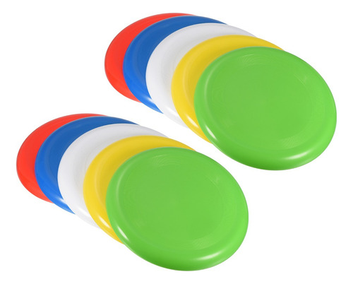 10 Frisbees Disco Volador Para Perros 23cm Diá Multicolor