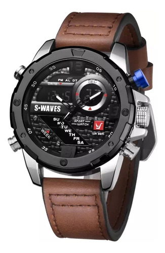 Reloj S-waves Ref: 494 Café/negro