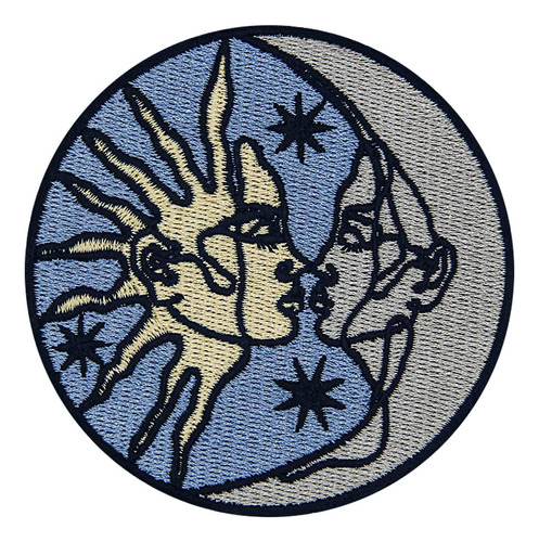 Insignia Bordada Con Parche Del Sol Y La Luna, Emblema Para 