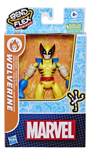 Wolverine Misión Fuego Bend And Flex Missions Marvel Hasbro