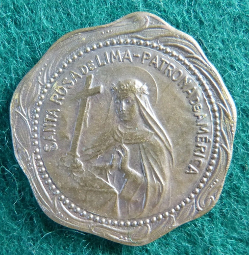 Medalla Santa Rosa De Lima Patrona De America 1617-1917 (9)