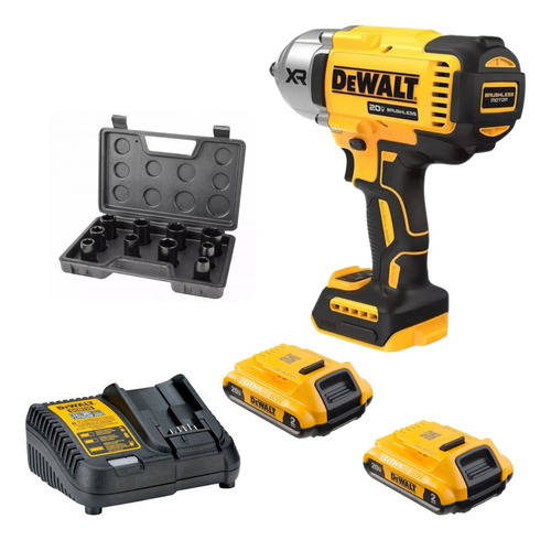 Chave De Impacto Dewalt Dcf900 2 Bat 2 Ah Carreg E Soquete