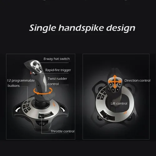 Joystick Para Pc, Controlador De Juego Usb Gaming Flight Sim