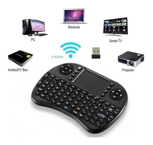 Mini Teclado Inalámbrico Touchpad Qwerty Smart Tv Box Laptop