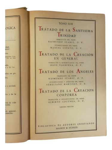 Suma Teológica Ii-iii Tomas De Aquino Trinidad Creación Ánge