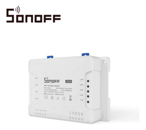 Interruptor On/off Sonoff 4ch R3 Smart Inalambrico Wifi Para
