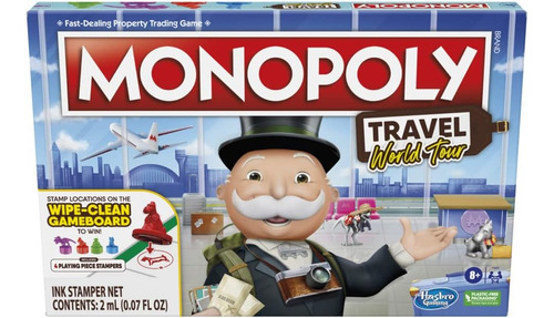 Juego De Mesa Hasbro Gaming Monopoly Travel World Tour Para 