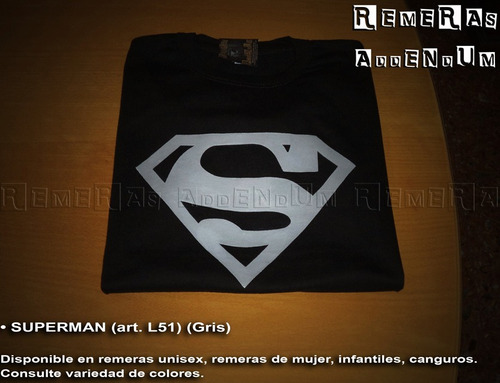 Remeras Unisex Superman Man Of Steel Krypton 100% Algodón