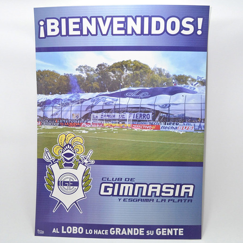 Afiche Equipo De Futbol Bienvenido Cartel Poster Cotillon