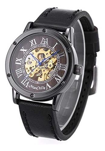 Manchda Reloj De Pulsera Para Hombre, Banda De Cuero De Moda