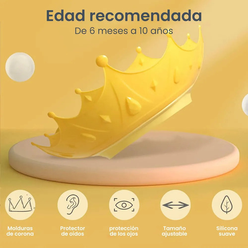 Gorro De Ducha Ajustable Para Proteger Los Ojos Del Bebé*2ud