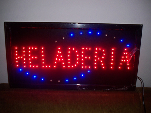 Cartel Led Heladeria - Helados - Abierto O La Que Quieras