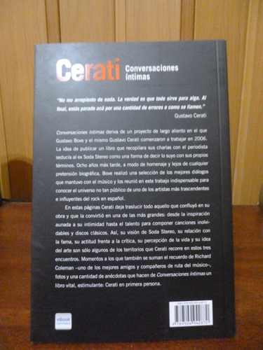 Cerati. Conversaciones Íntimas - Gustavo Bove (nuevo)