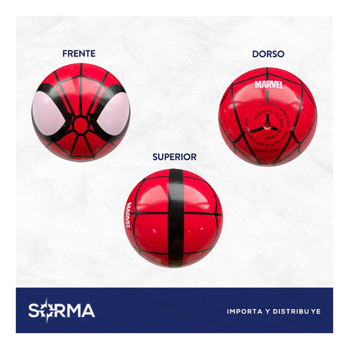 Imagen 3 de 6 de Pelota Goma Spiderman Licencia Oficial Marvel
