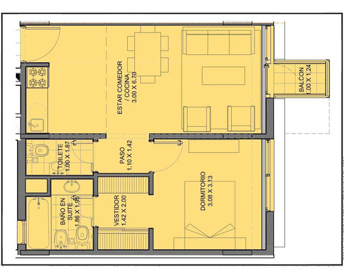 Departamento 2 Ambientes En Caballito, Frente A Plaza Aramburu