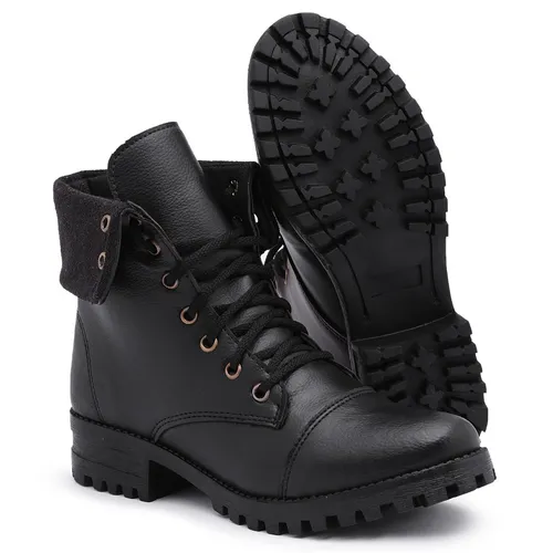 Bota Coturno Feminino Estiloso Cano Alto E Baixo timo Pre o